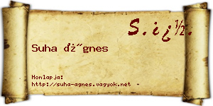 Suha Ágnes névjegykártya