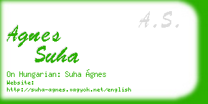 agnes suha business card